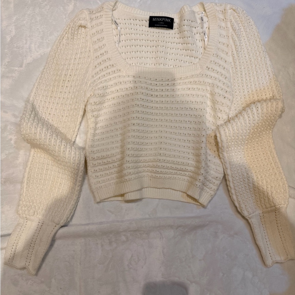MINKPINK Women's Ivory Knit Sweater